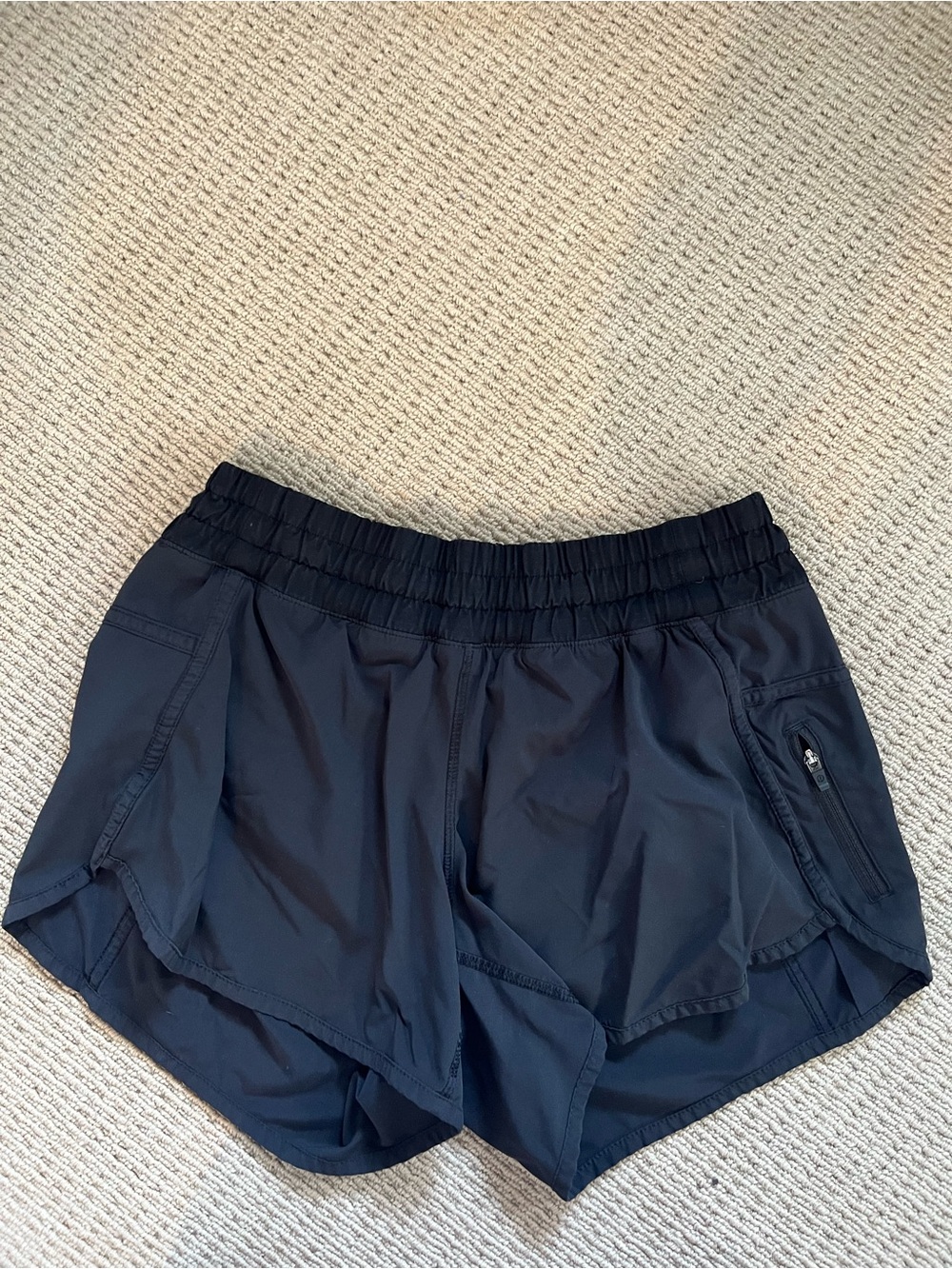 lululemon athletica Black Women's Athletic Shorts with Side Zipper